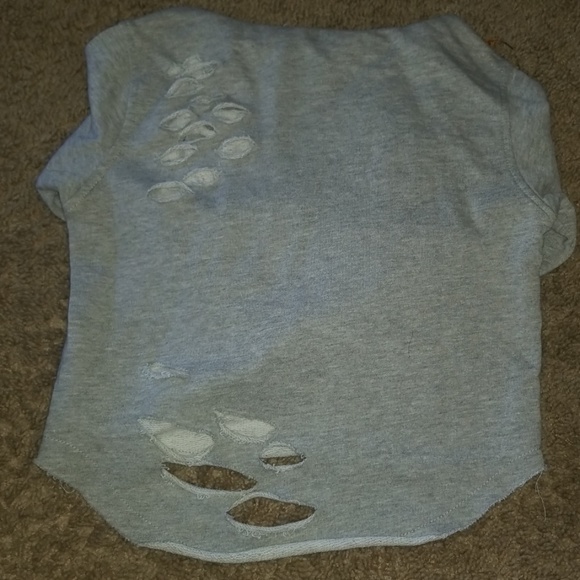 Distressed grey hoodie - Picture 4 of 4